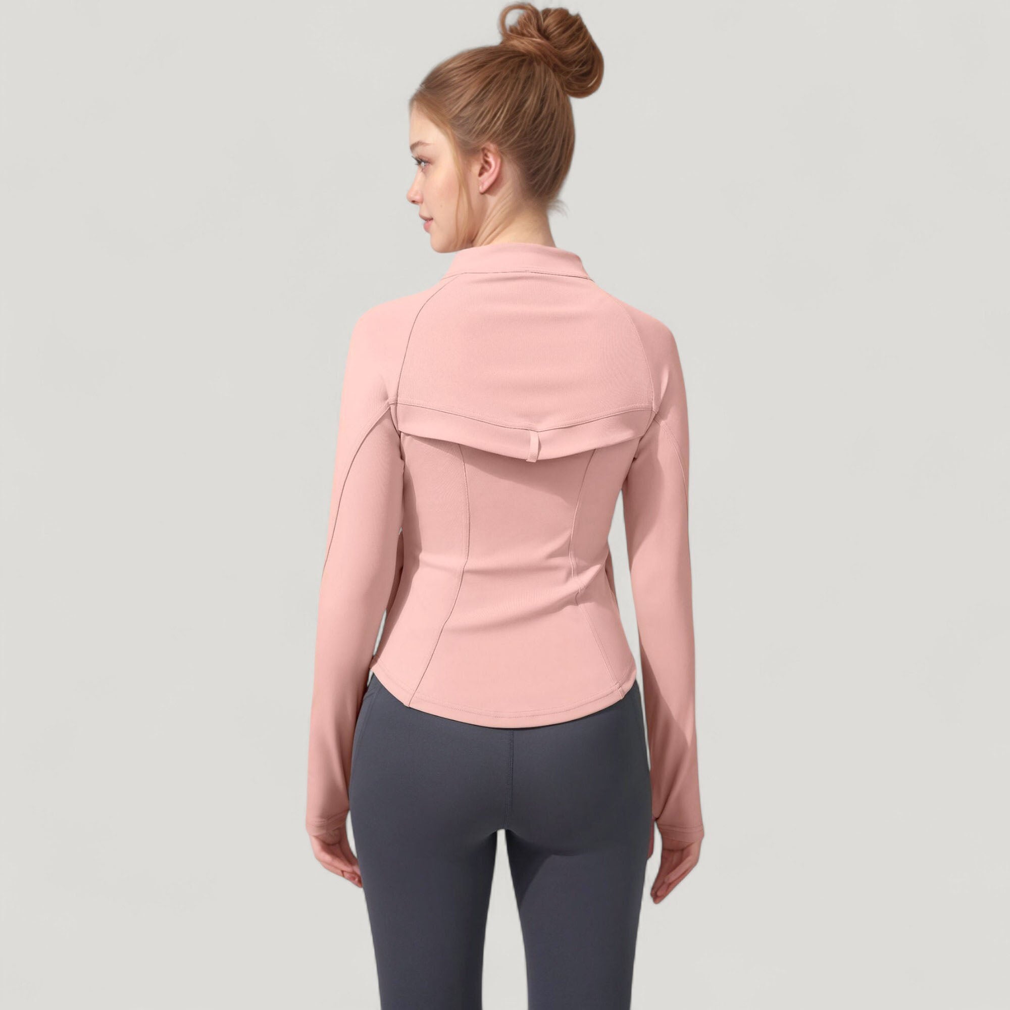 Anna-Kaci Active Women's Full Zip Long Sleeve Active Jacket with Slim Fit and High Collar