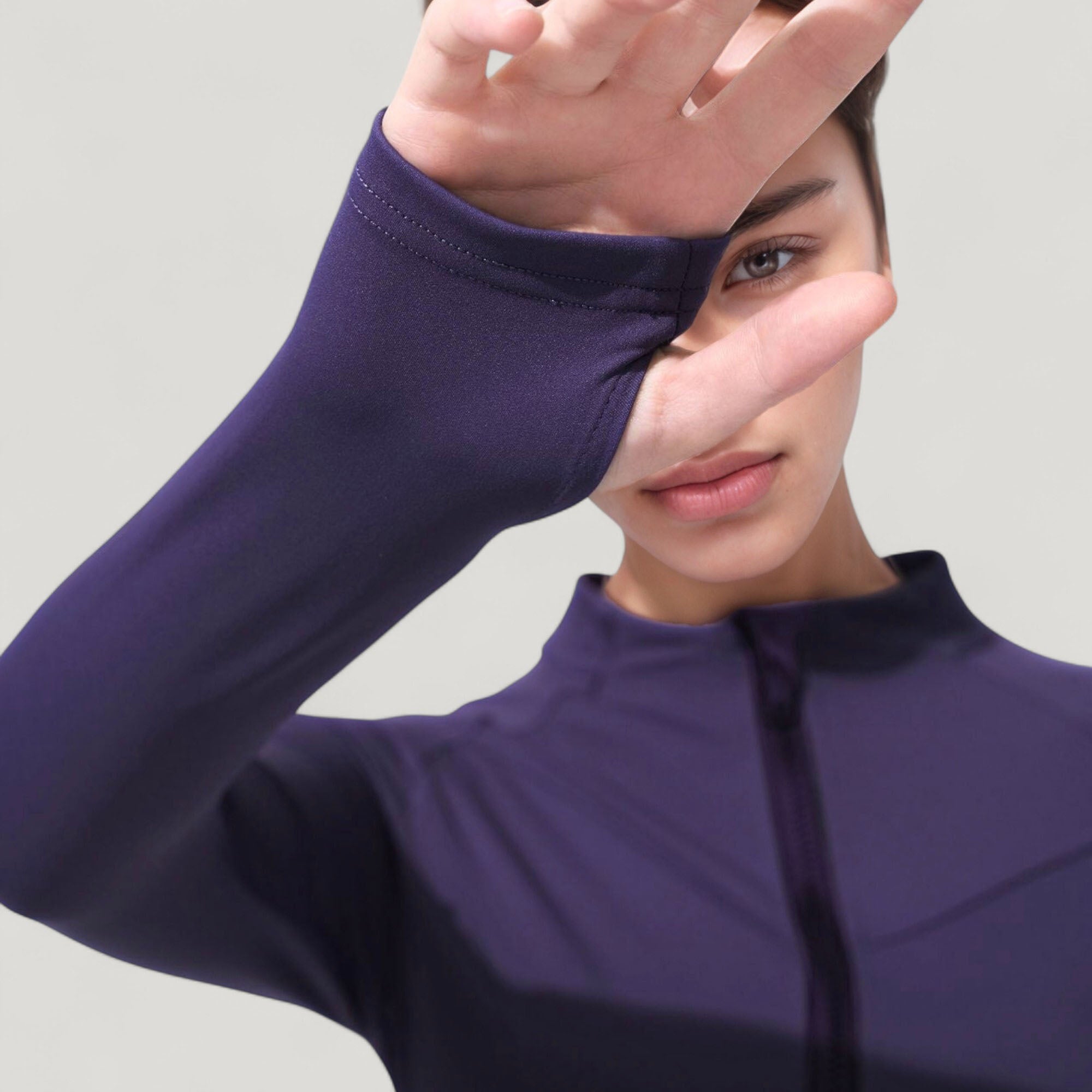 Anna-Kaci Active Women's Full Zip Long Sleeve Active Jacket with Slim Fit and High Collar