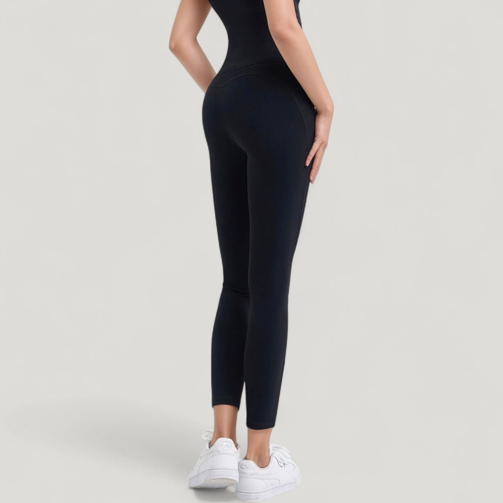 Anna-Kaci Active Women's High Waist Full Length Active Leggings with Wide Waistband and Seamless Design