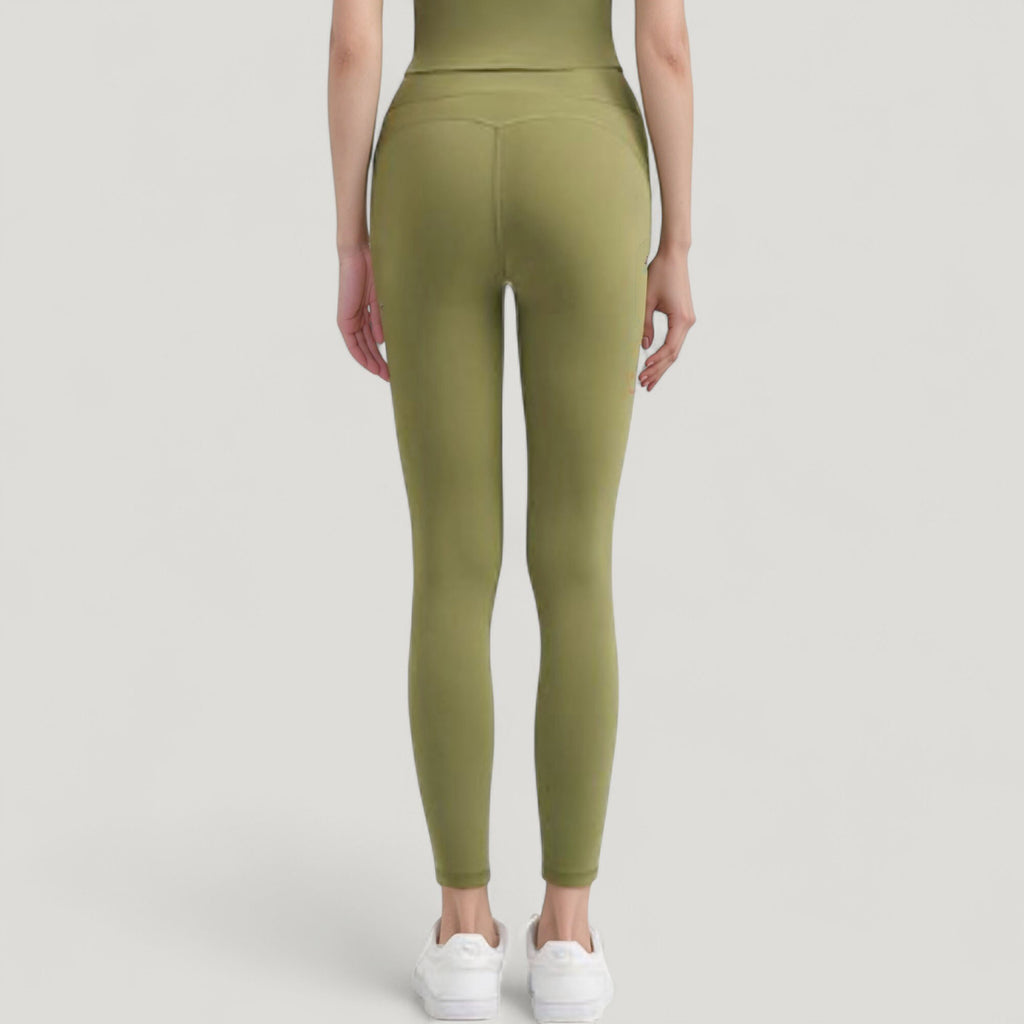 Anna-Kaci Active Women's High Waist Full Length Active Leggings with Wide Waistband and Seamless Design