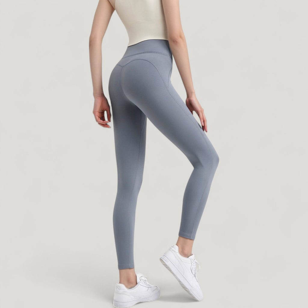 Anna-Kaci Active Women's High Waist Full Length Active Leggings with Wide Waistband and Seamless Design