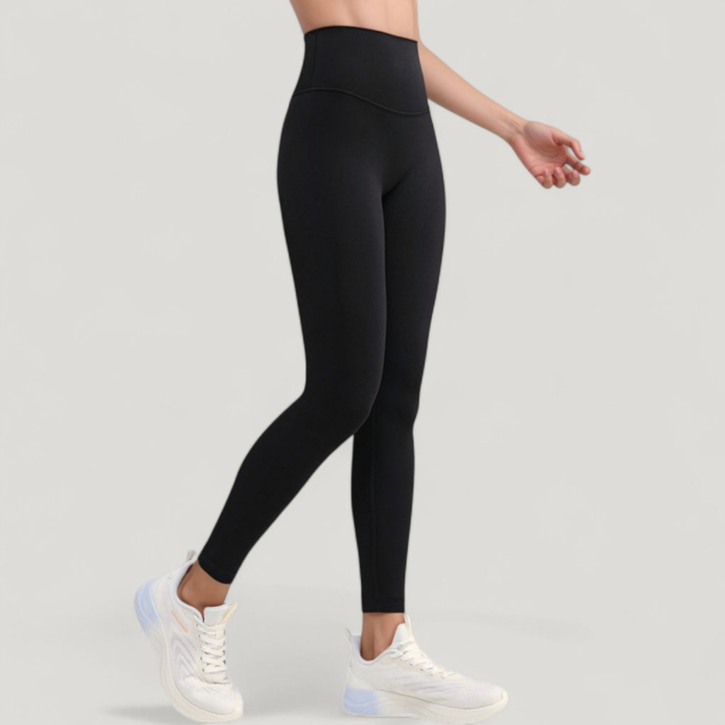 Anna-Kaci Active Women's High Waist Full Length Leggings with Wide Waistband and Side Pocket