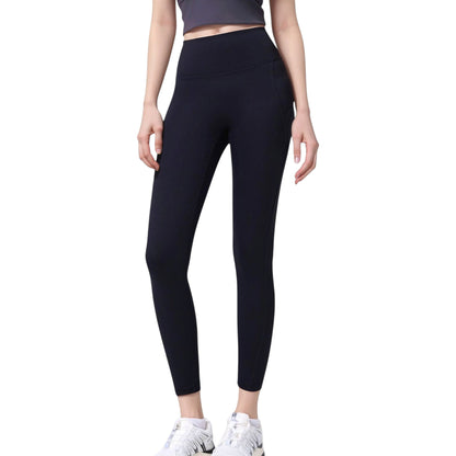Anna-Kaci Active Women's High Waist Full Length Leggings with Wide Waistband and Side Pocket