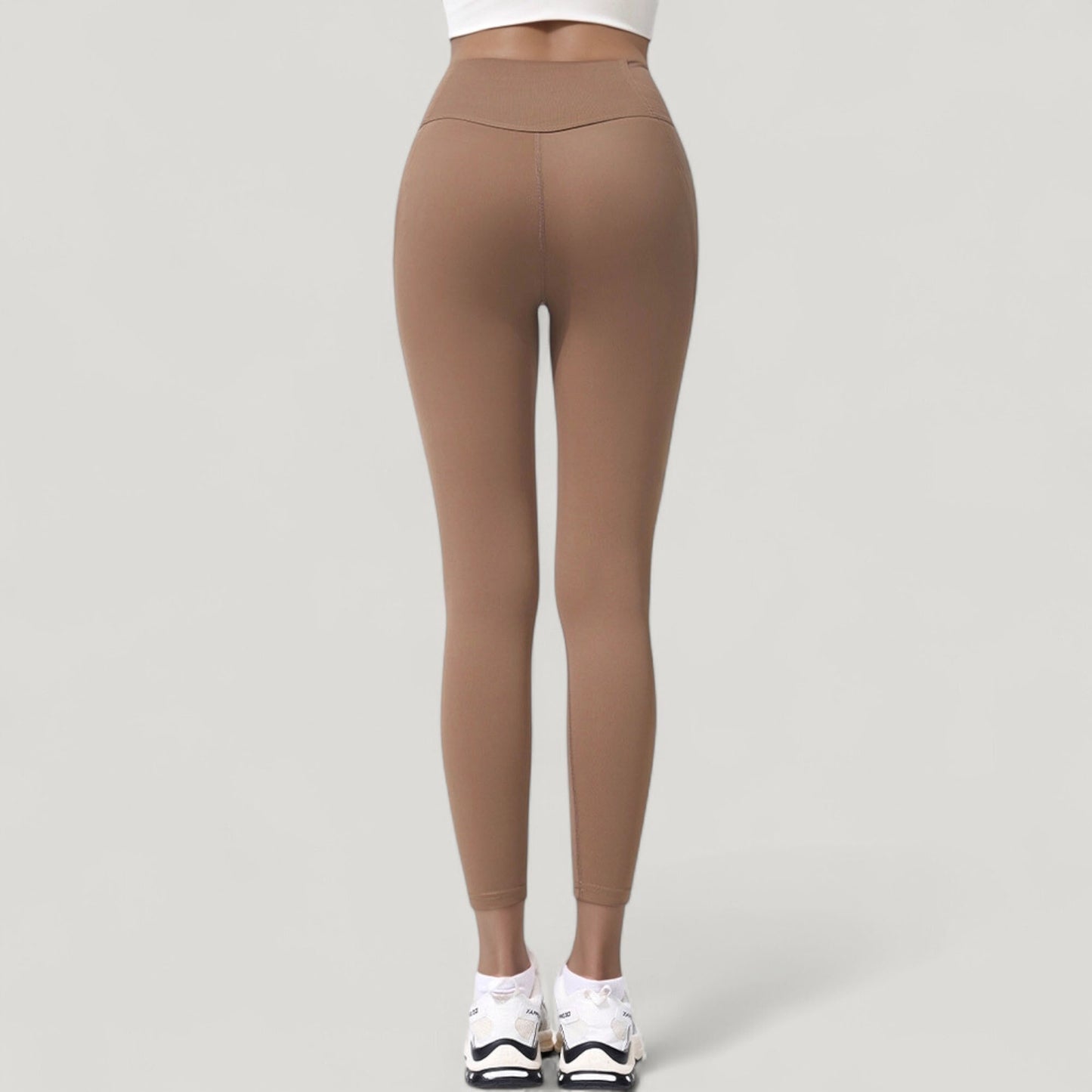 Anna-Kaci Active Women's High Waist Full Length Leggings with Wide Waistband and Side Pocket