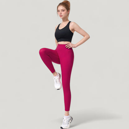 Anna-Kaci Active Women's High Waist Full Length Leggings with Wide Waistband and Side Pocket