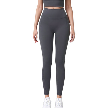 Anna-Kaci Active Women's High Waist Full Length Leggings with Wide Waistband and Side Pocket