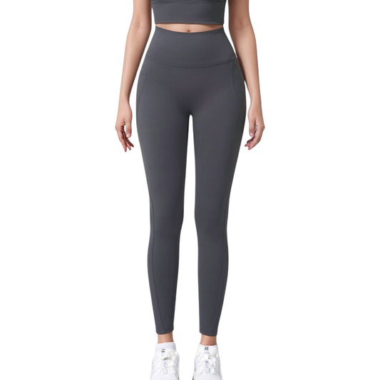 Anna-Kaci Active Women's High Waist Full Length Leggings with Wide Waistband and Side Pocket