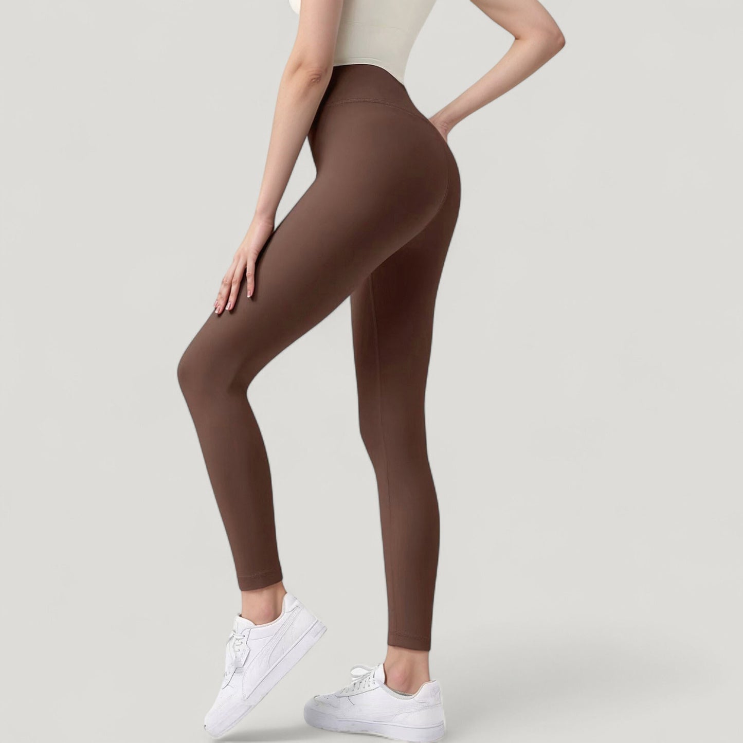 Anna-Kaci Active Women's High Waist Full Length Leggings with Wide Waistband