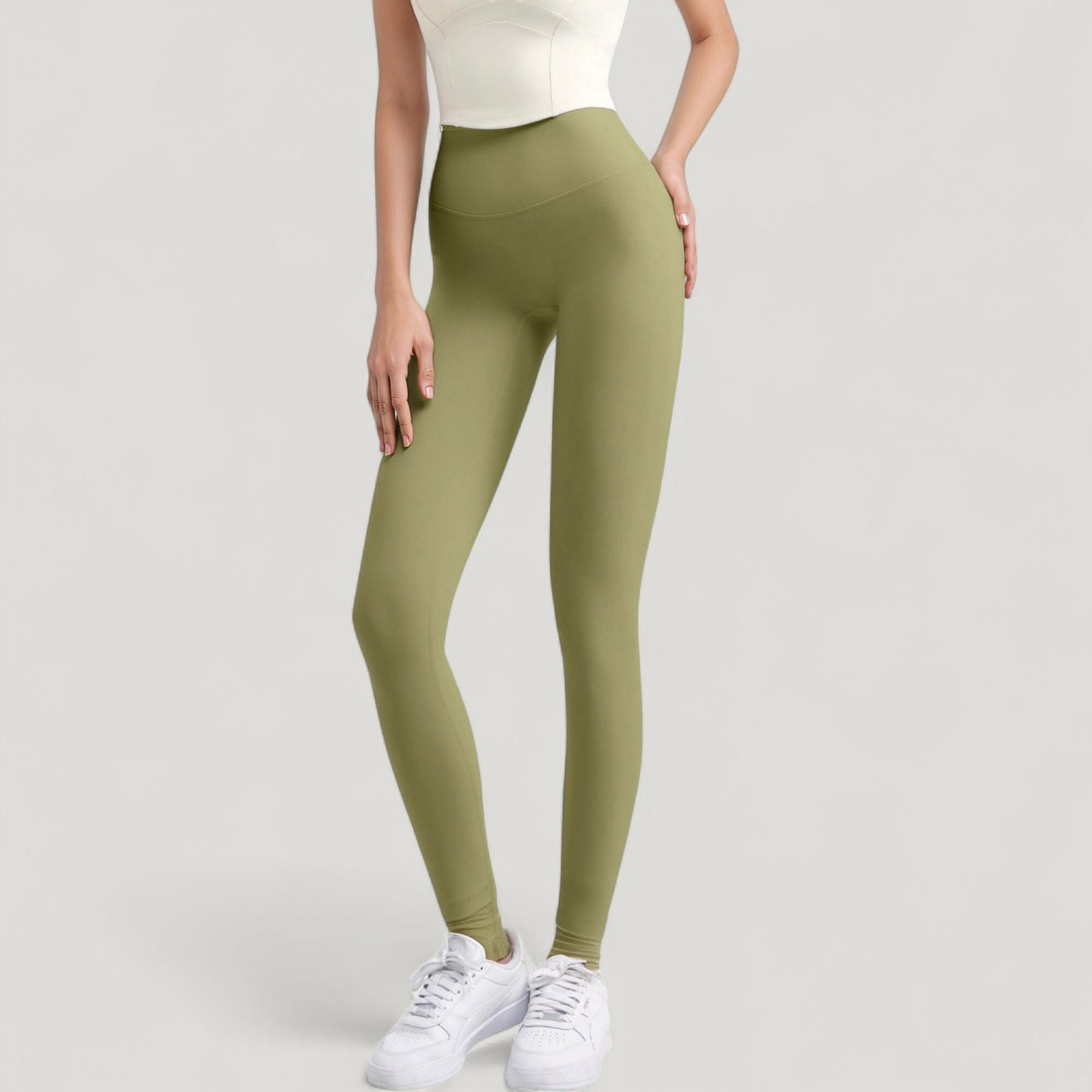 Anna-Kaci Active Women's High Waist Full Length Leggings with Wide Waistband