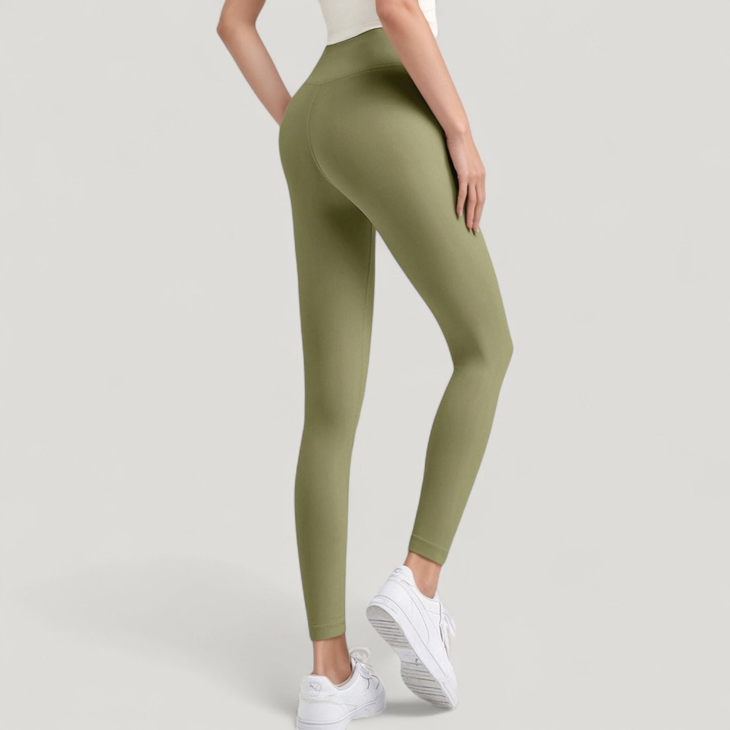 Anna-Kaci Active Women's High Waist Full Length Leggings with Wide Waistband