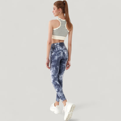 Anna-Kaci Active Women's Striped Sleeveless Crop Top with Fitted Hem and Round Neckline