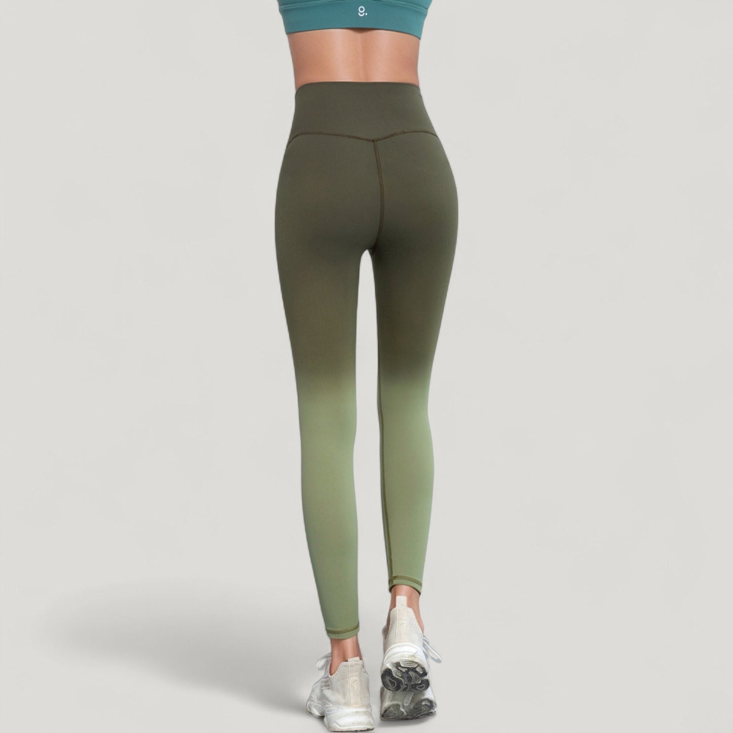 Anna-Kaci Active Women's High Waist Ombre Gradient Seamless Leggings with Wide Waistband
