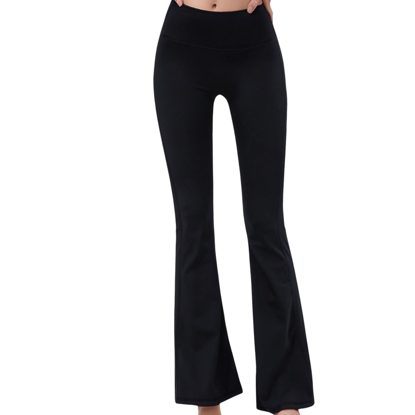 Anna-Kaci Active Women's High Waist Flare Yoga Pants with Seam Detailing