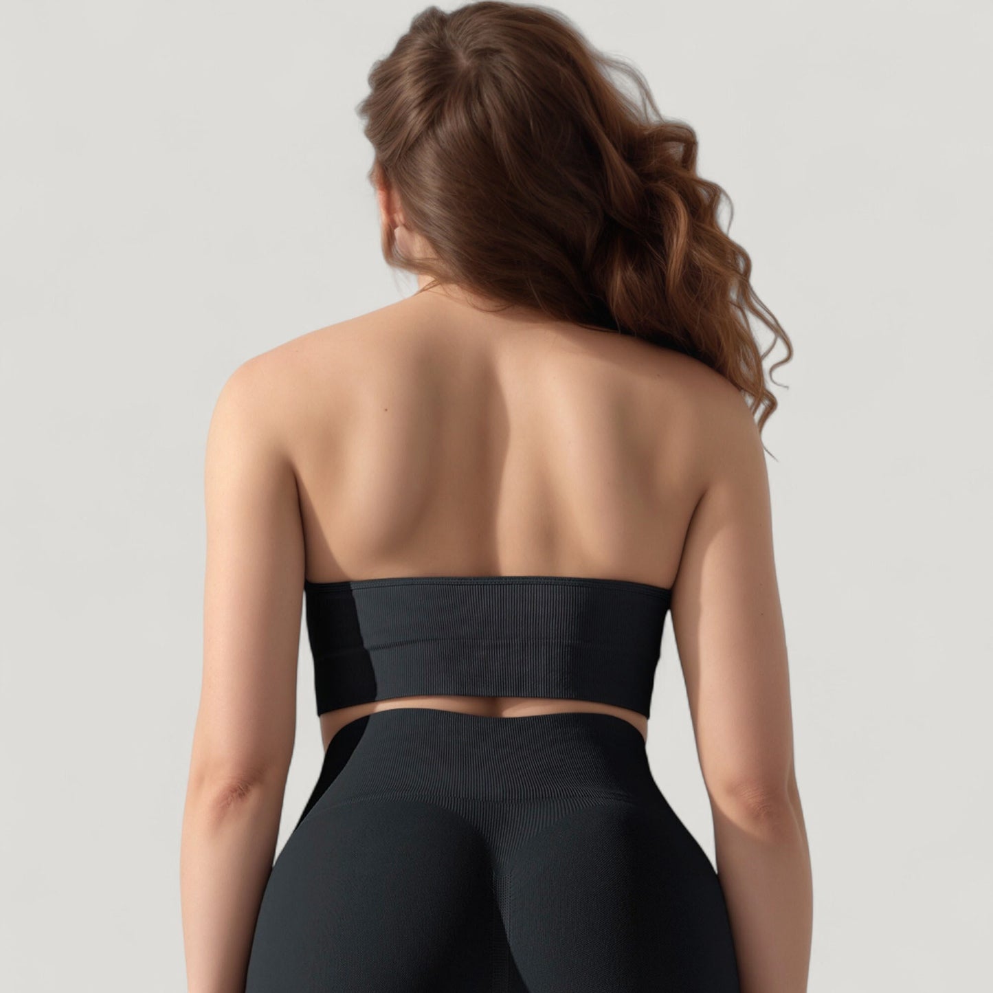 Anna-Kaci Active Women's Seamless Halter Neck Athletic Crop Top with Ribbed Detailing