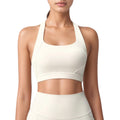 Anna-Kaci Active Women's Scoop Neck Seamless Athletic Crop Top with Wide Shoulder Straps