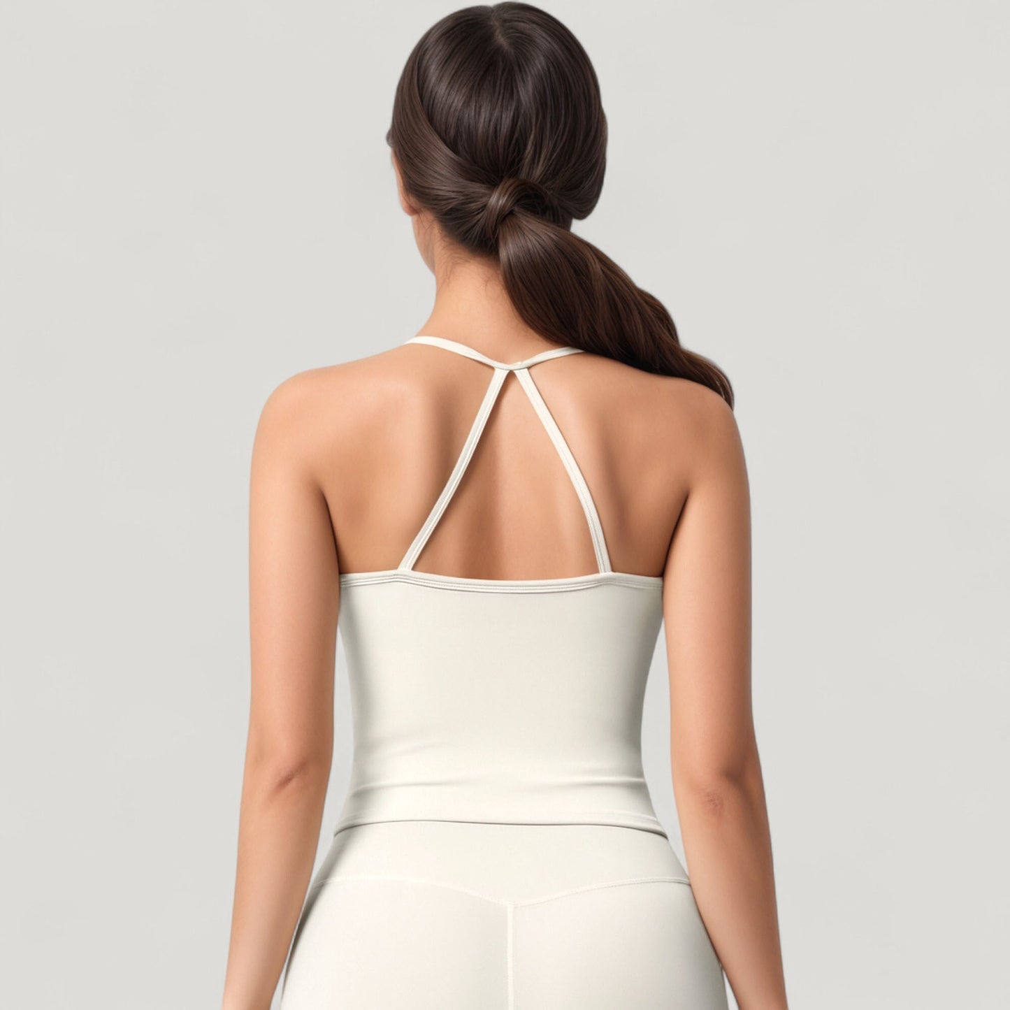 Anna-Kaci Active Women's Strappy Back Slim Fit Athletic Tank Top with Built-In Shelf Bra