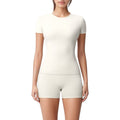 Anna-Kaci Active Women's Fitted Short Sleeve Top and High Waist Shorts 2-Piece Active Set