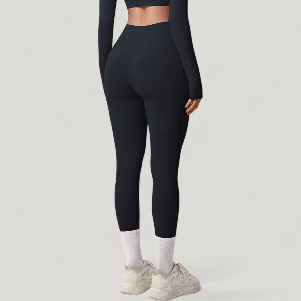 Anna-Kaci Active Women's High Waist Full Length Leggings with Side Pockets and Wide Waistband