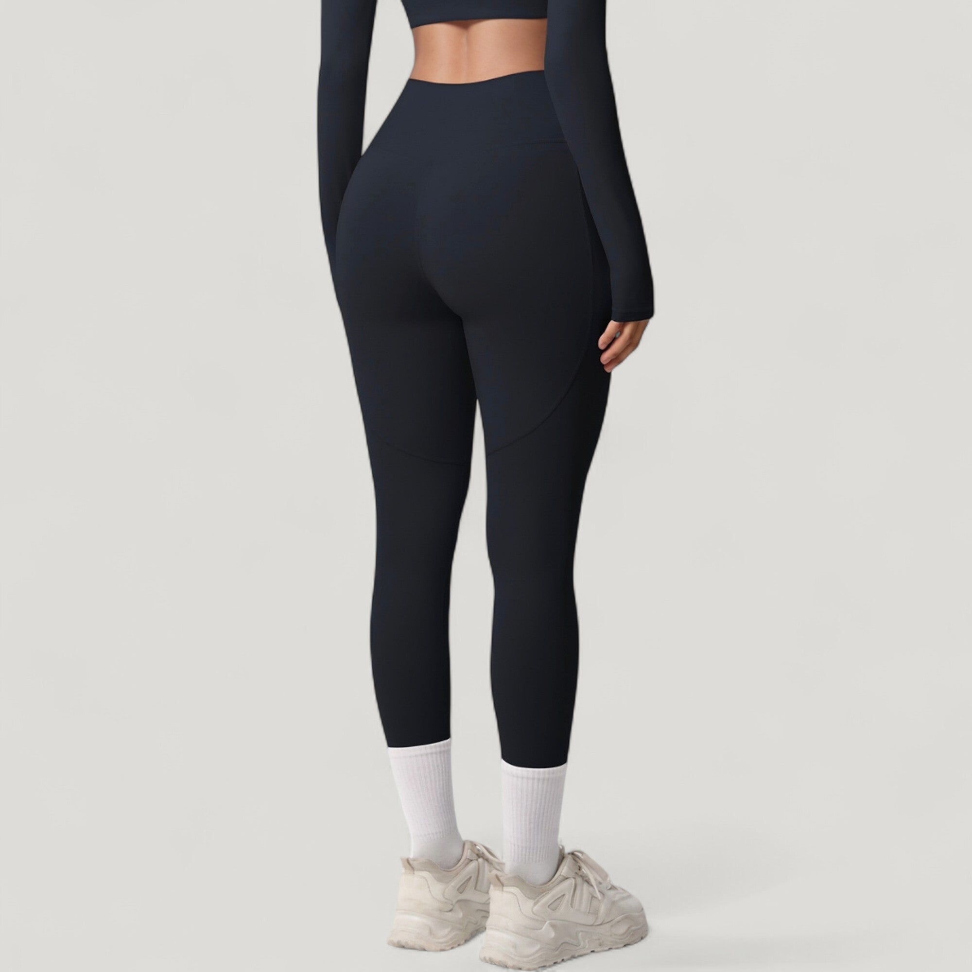 Anna-Kaci Active Women's High Waist Full Length Leggings with Side Pockets and Wide Waistband