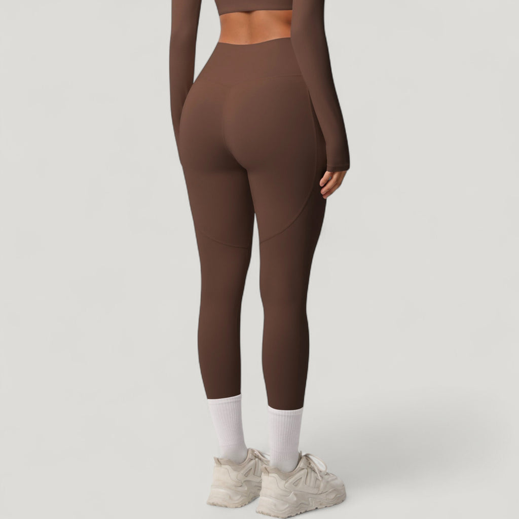 Anna-Kaci Active Women's High Waist Full Length Leggings with Side Pockets and Wide Waistband
