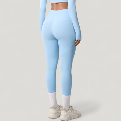 Anna-Kaci Active Women's High Waist Full Length Leggings with Side Pockets and Wide Waistband