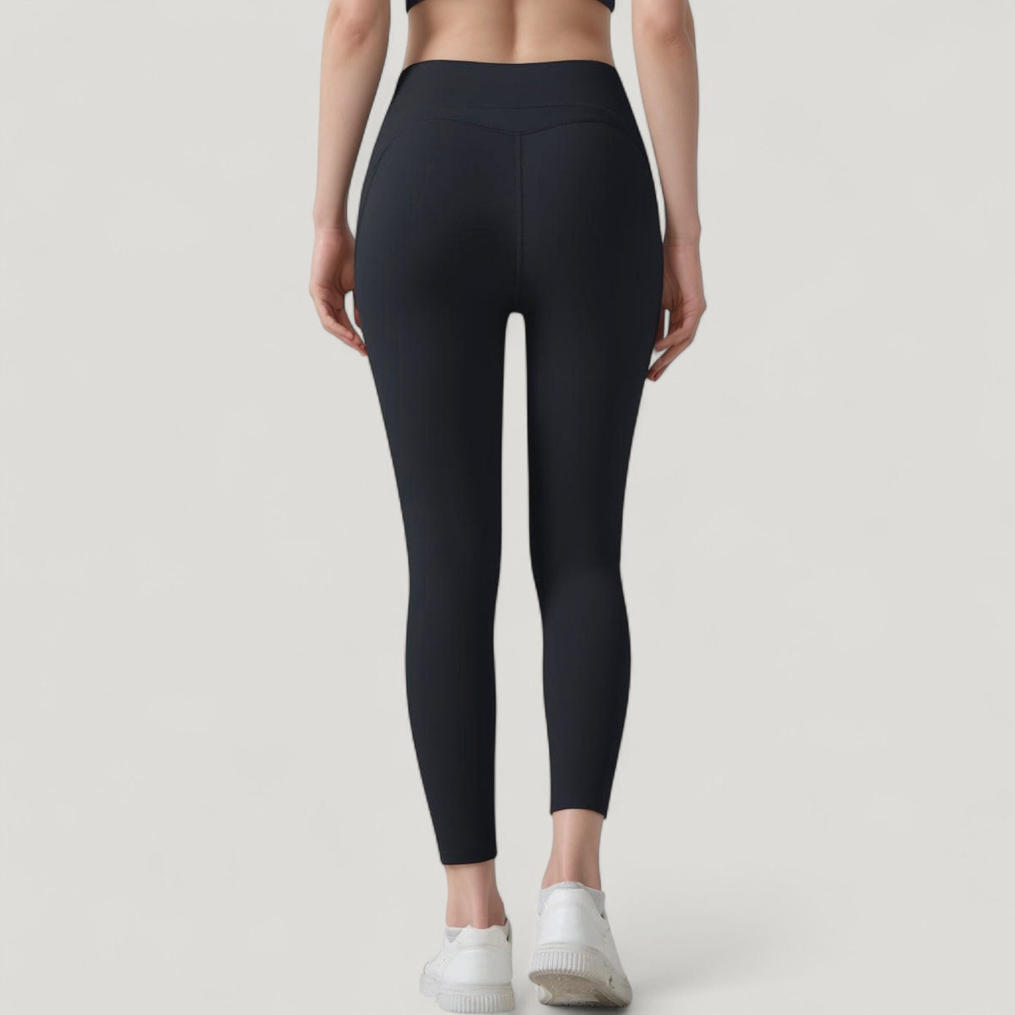 Anna-Kaci Active Women's High Waist Leggings with Side Pockets and Seamless Fitted Design for Active and Casual Wear