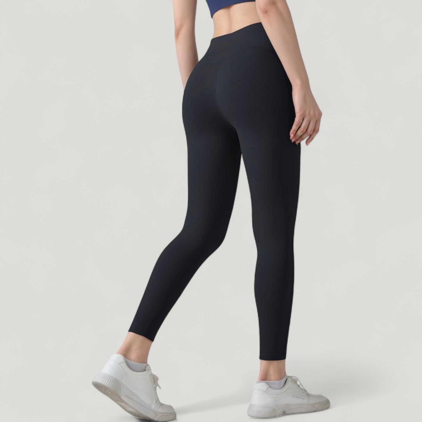 Anna-Kaci Active Women's High Waist Leggings with Side Pockets and Seamless Fitted Design for Active and Casual Wear