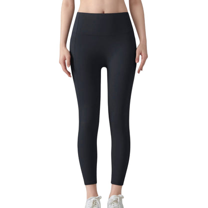 Anna-Kaci Active Women's High Waist Leggings with Side Pockets and Seamless Fitted Design for Active and Casual Wear