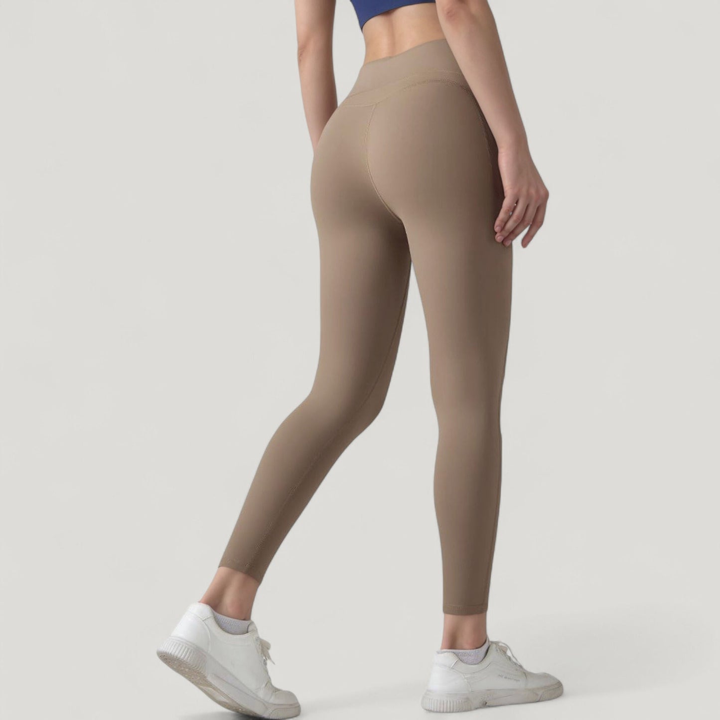 Anna-Kaci Active Women's High Waist Leggings with Side Pockets and Seamless Fitted Design for Active and Casual Wear