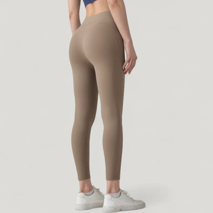 Anna-Kaci Active Women's High Waist Leggings with Side Pockets and Seamless Fitted Design for Active and Casual Wear