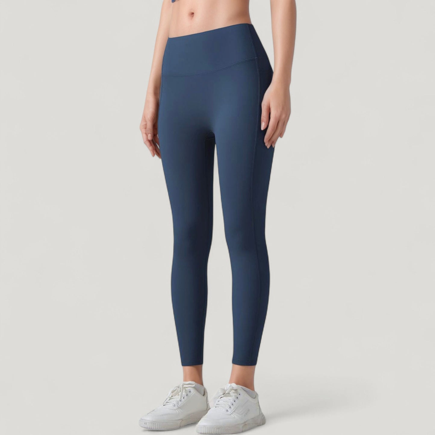 Anna-Kaci Active Women's High Waist Leggings with Side Pockets and Seamless Fitted Design for Active and Casual Wear