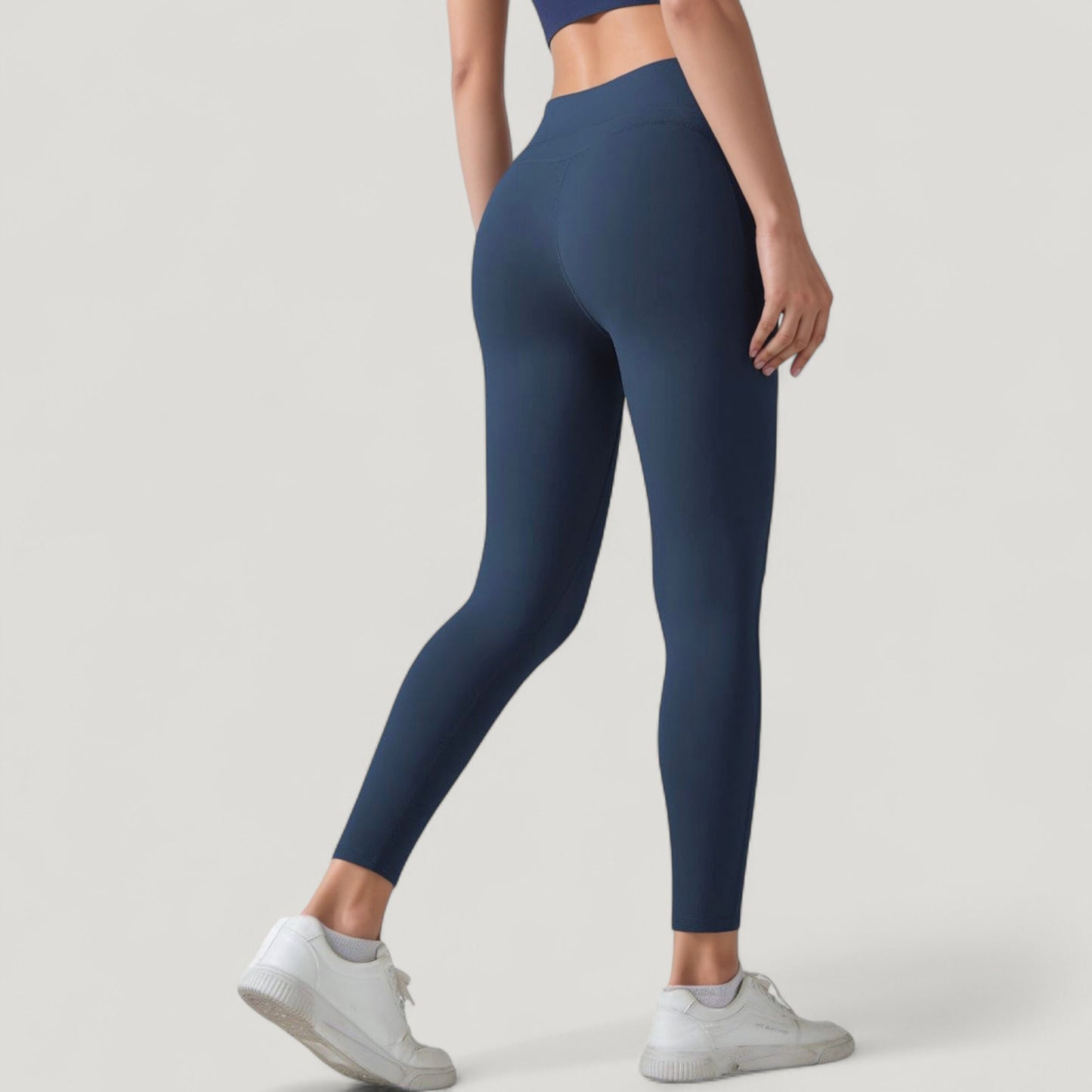 Anna-Kaci Active Women's High Waist Leggings with Side Pockets and Seamless Fitted Design for Active and Casual Wear