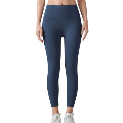 Anna-Kaci Active Women's High Waist Leggings with Side Pockets and Seamless Fitted Design for Active and Casual Wear