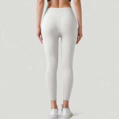 Anna-Kaci Active Women's High Waist Leggings with Side Pockets and Seamless Fitted Design for Active and Casual Wear