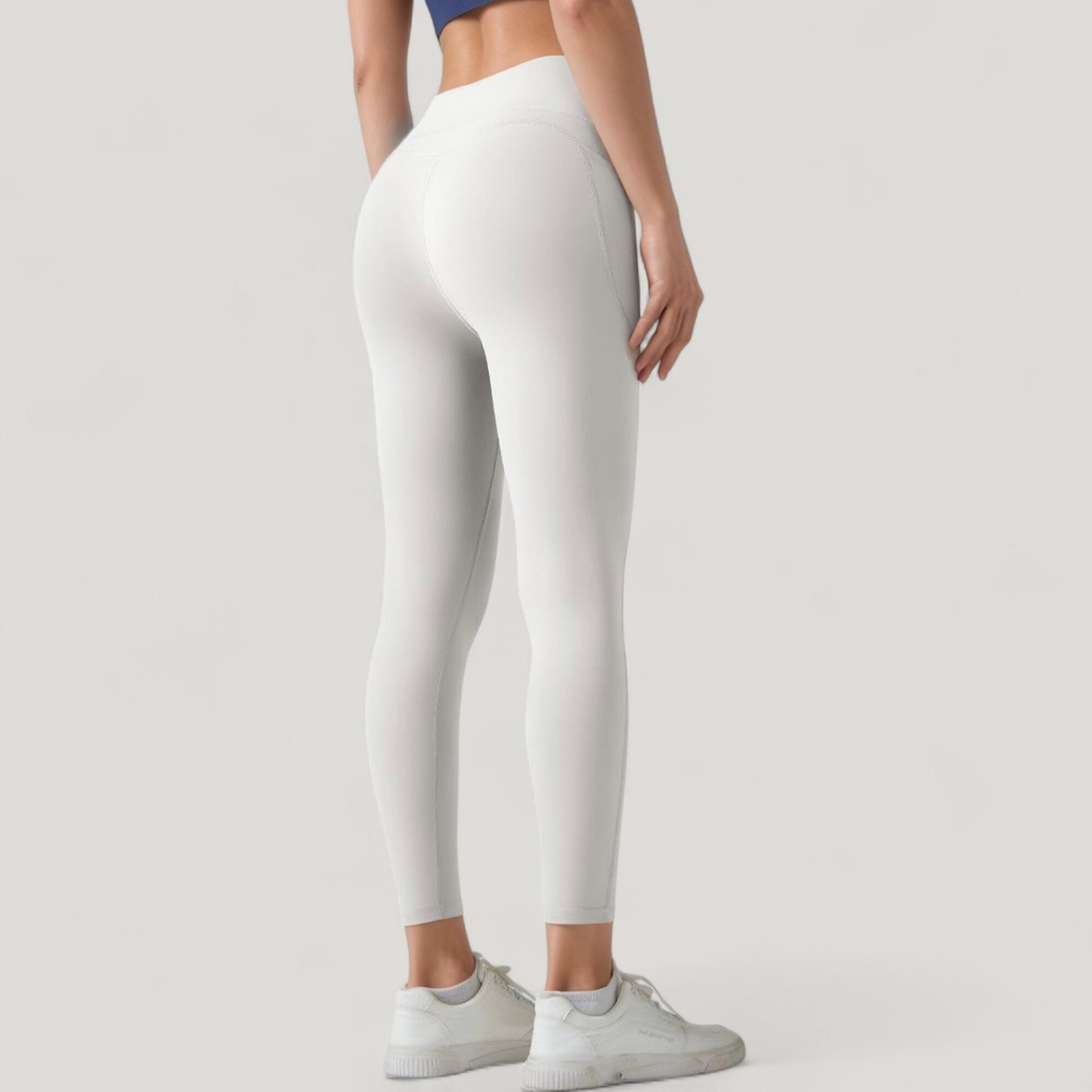 Anna-Kaci Active Women's High Waist Leggings with Side Pockets and Seamless Fitted Design for Active and Casual Wear
