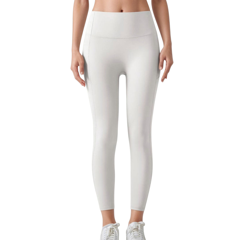 Anna-Kaci Active Women's High Waist Leggings with Side Pockets and Seamless Fitted Design for Active and Casual Wear