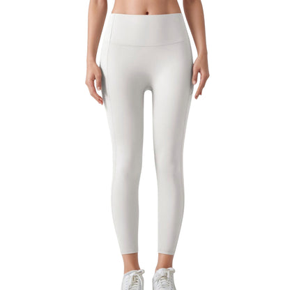 Anna-Kaci Active Women's High Waist Leggings with Side Pockets and Seamless Fitted Design for Active and Casual Wear