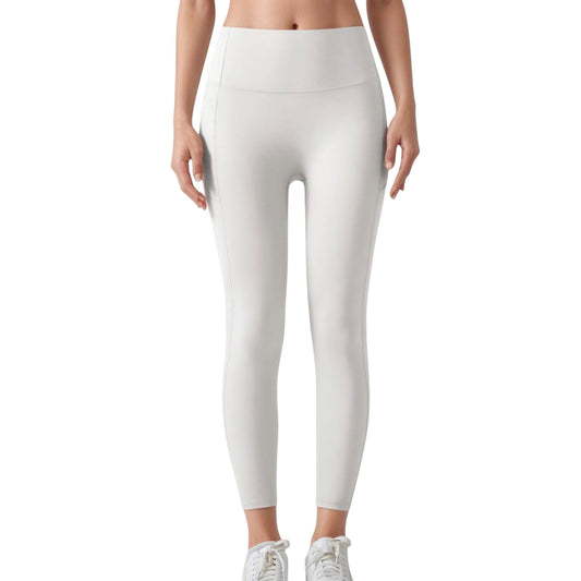 Anna-Kaci Active Women's High Waist Leggings with Side Pockets and Seamless Fitted Design for Active and Casual Wear