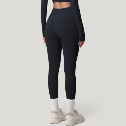 Anna-Kaci Active Women's High Waist Leggings with Side Pockets and Seamless Stretch Fabric for Active and Everyday Wear