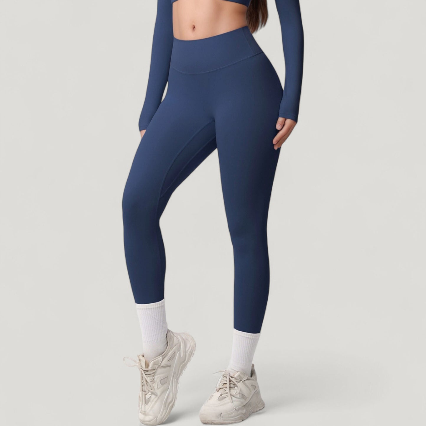 Anna-Kaci Active Women's High Waist Leggings with Side Pockets and Seamless Stretch Fabric for Active and Everyday Wear