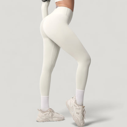 Anna-Kaci Active Women's High Waist Leggings with Side Pockets and Seamless Stretch Fabric for Active and Everyday Wear