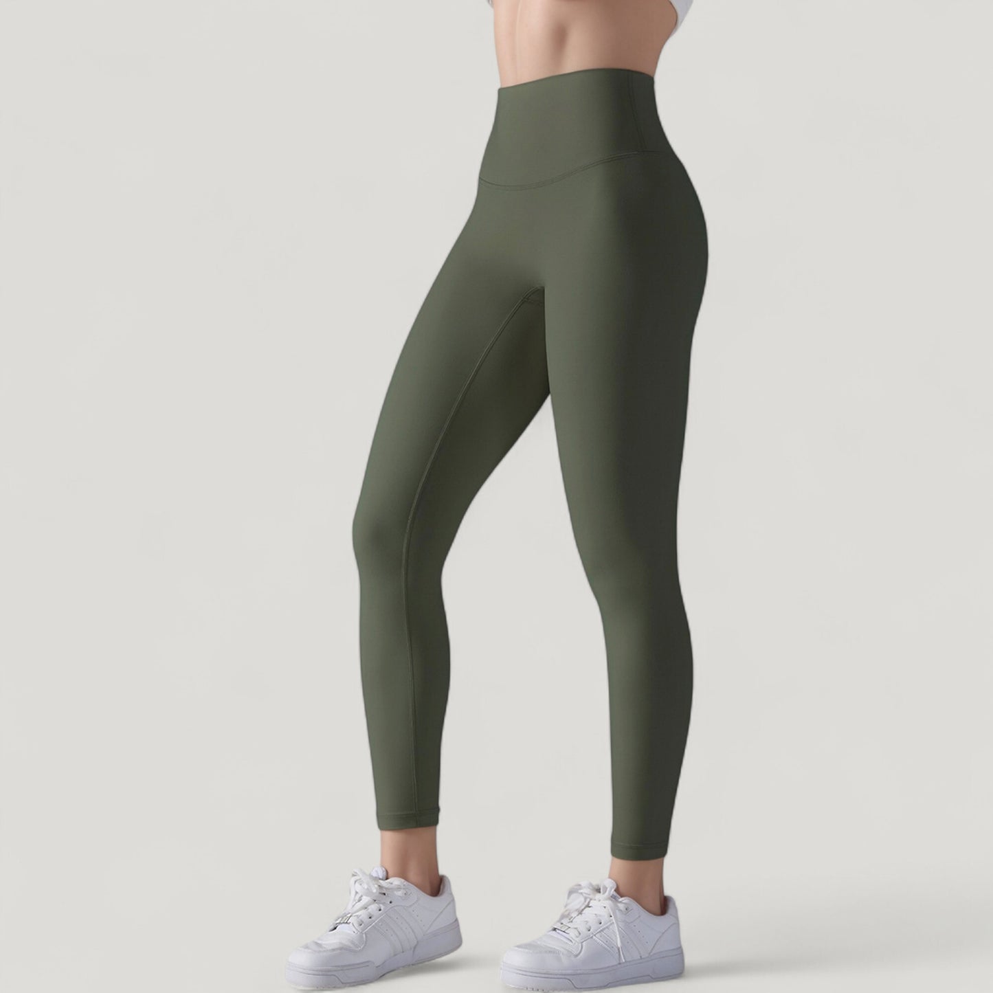 Anna-Kaci Active Women's High Waist Seamless Full Length Leggings with Wide Waistband