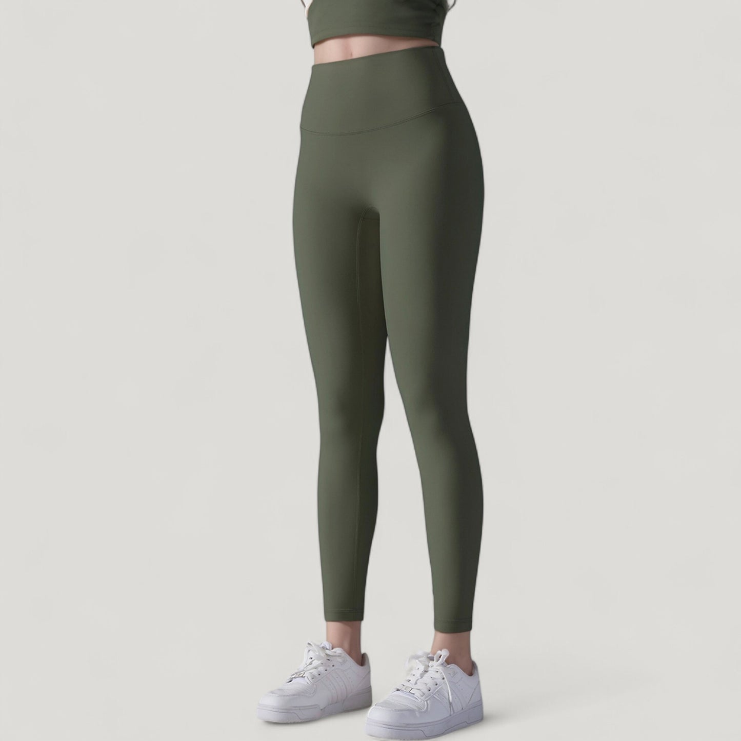 Anna-Kaci Active Women's High Waist Seamless Full Length Leggings with Wide Waistband