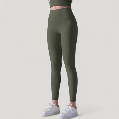 Anna-Kaci Active Women's High Waist Seamless Full Length Leggings with Wide Waistband