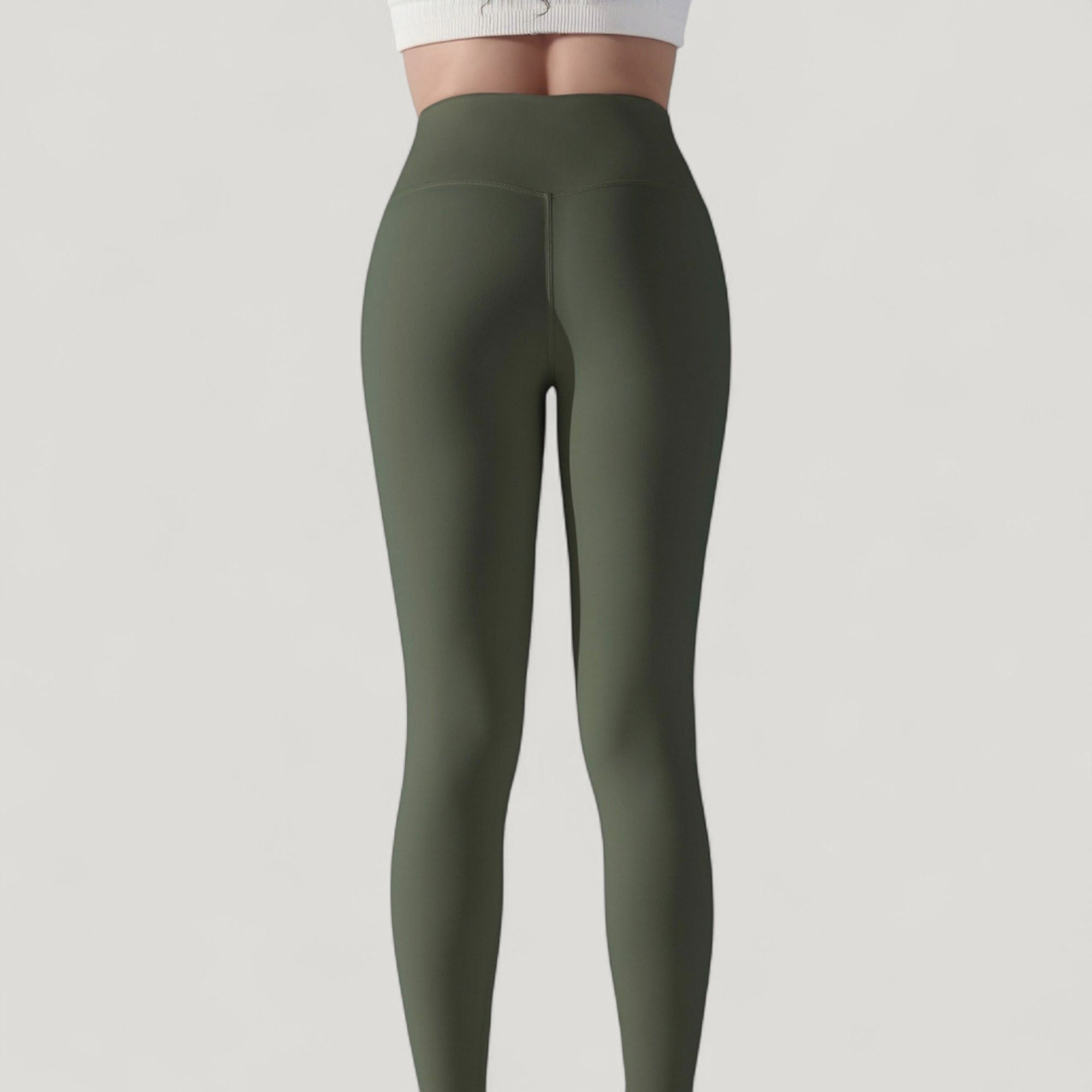Anna-Kaci Active Women's High Waist Seamless Full Length Leggings with Wide Waistband