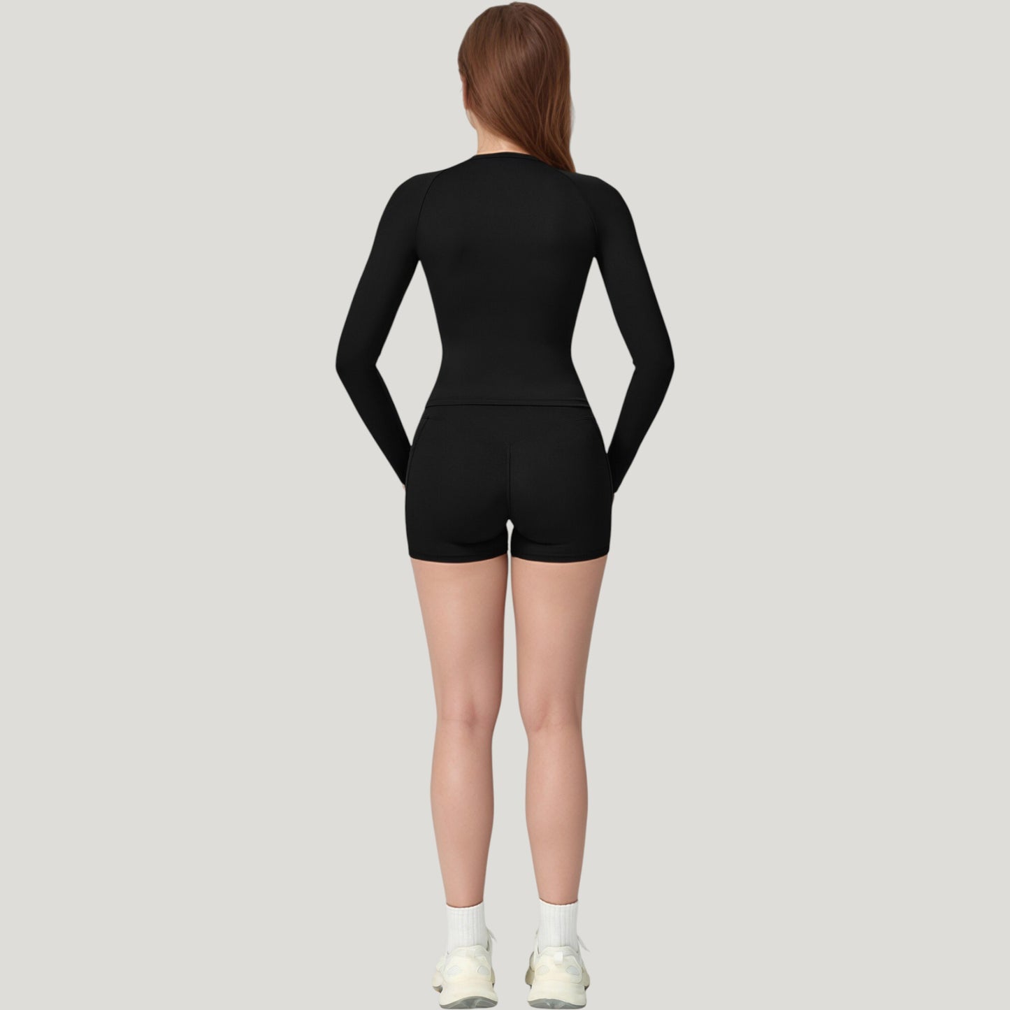Anna-Kaci Active Women's Long Sleeve Crew Neck Activewear Top with Streamlined Fit and Lightweight Stretch Performance Fabric