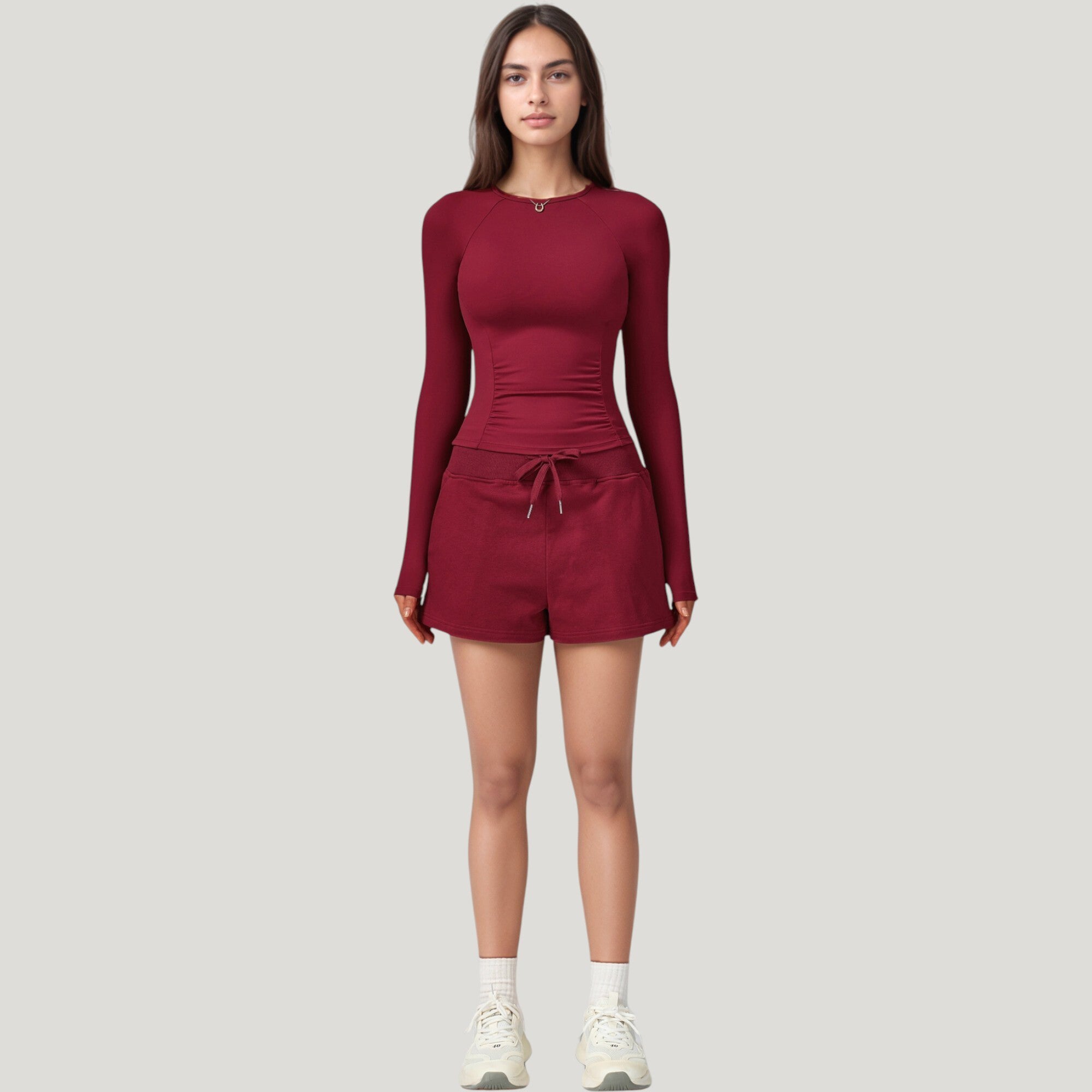 Anna-Kaci Active Women's Long Sleeve Crew Neck Activewear Top with Streamlined Fit and Lightweight Stretch Performance Fabric