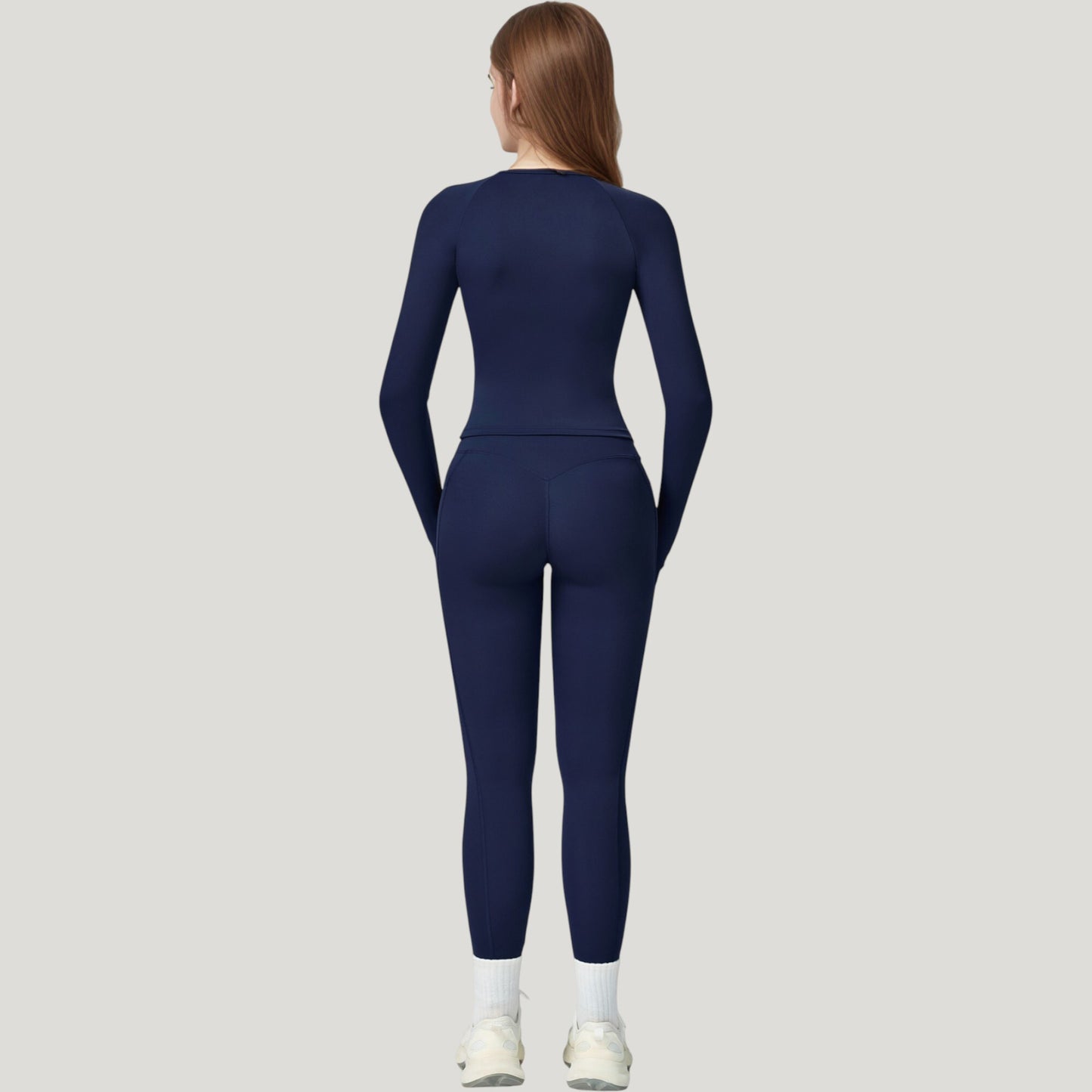 Anna-Kaci Active Women's Long Sleeve Crew Neck Activewear Top with Streamlined Fit and Lightweight Stretch Performance Fabric