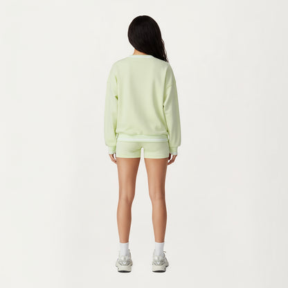 Anna-Kaci Active Women's Long Sleeve Crew Neck Pullover Sweatshirt with Contrast Trim Ribbed Hem and Relaxed Fit