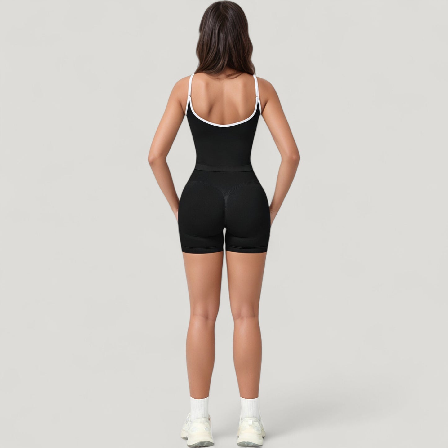 Anna-Kaci Active Women's Seamless Activewear Tank Top with Adjustable Spaghetti Straps and Fitted Contour Design